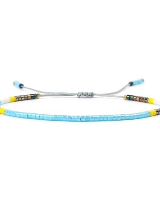 JHBZBVB430-G-1 Women Handmade Colorful Glass Beads Bracelet