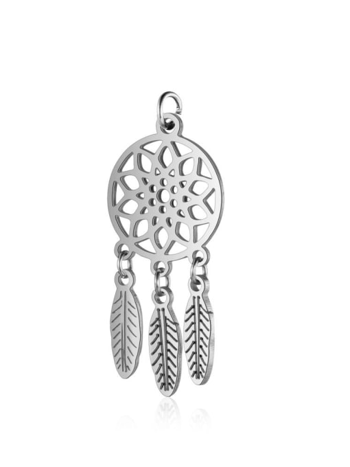XT507S-steel Stainless Steel With Gold Plated Trendy Irregular Dreamcatcher Charms