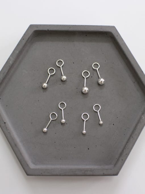 DAKA Sterling silver simple mini bean earrings 3