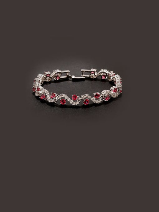Qing Xing Zircon Crystal Women's With Platinum Bracelet