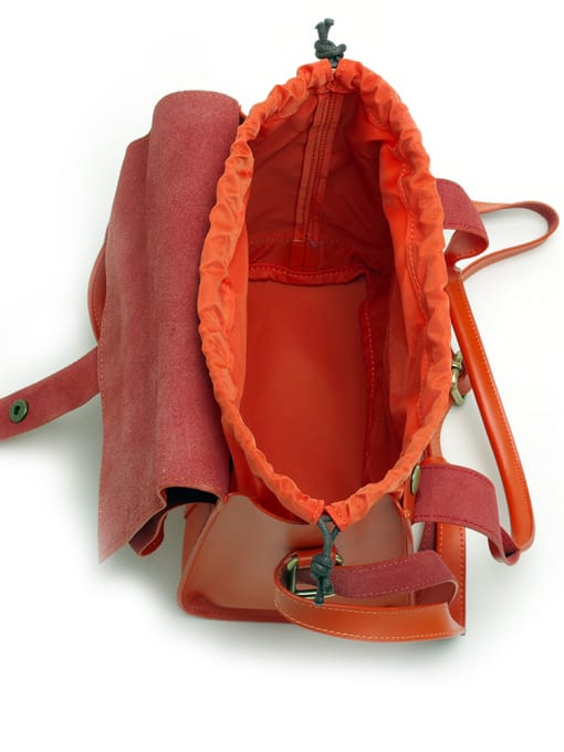 RUI New College Wind Saddle Bag Leather Shoulder Bag 2