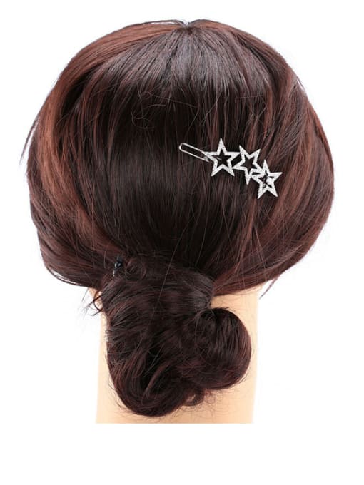 Wei Jia Fashion Hollow Cubic Zircon-studded Star Copper Hairpin 1