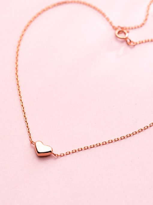 Rosh 925 Sterling Silver With Rose Gold Plated Delicate Heart Anklets 0