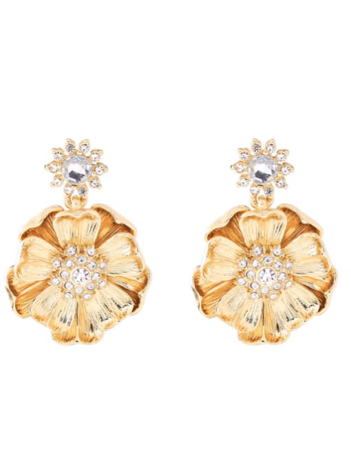 KM Beautiful Flower-shape Luxury Women Drop Earrings 0