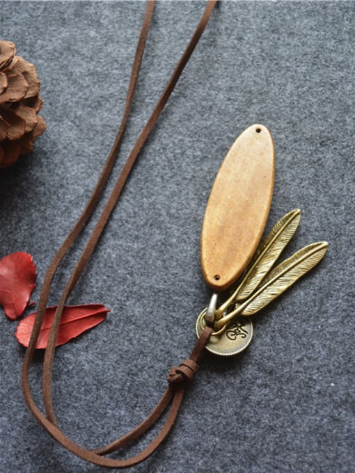 Dandelion 2018 Women Vintage Leaf Shaped Necklace 1