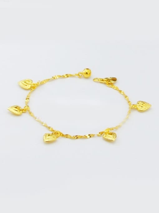Yi Heng Da Children 24K Gold Plated Heart Shaped Copper Bracelet 1
