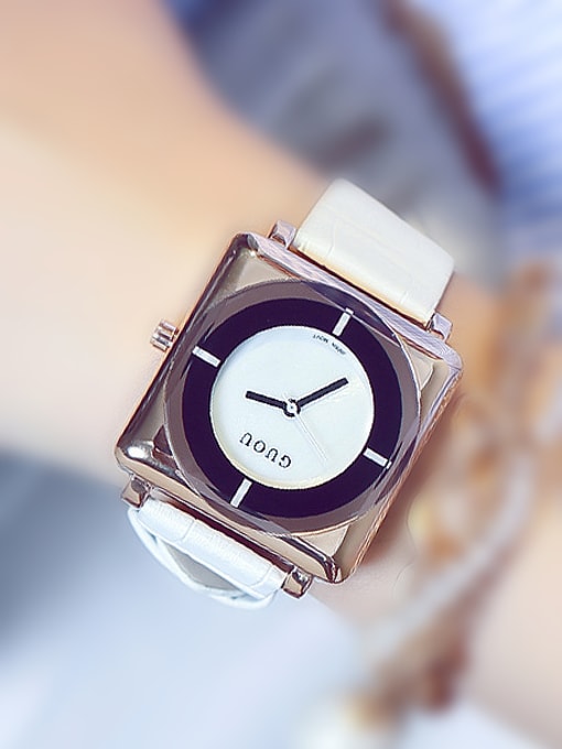 GUOU Watches GUOU Brand Trendy Square Watch 0