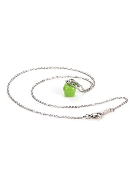 JINDING Europe And The United States Apple Stainless Steel Necklace 2