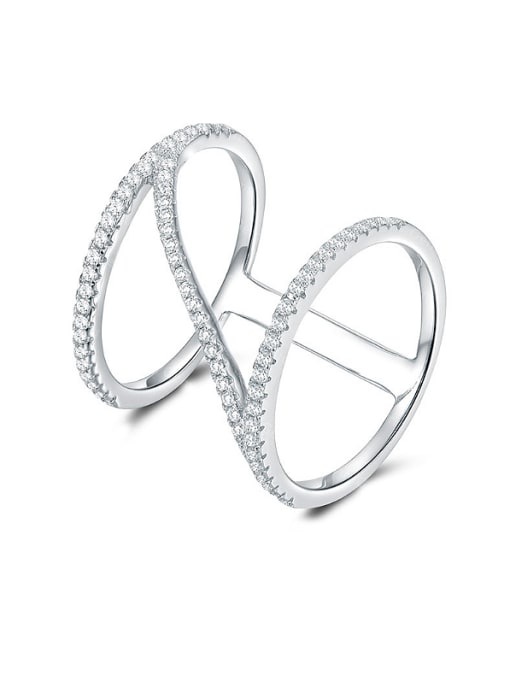 White Fashion Style Zircon Ring