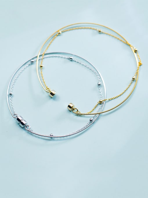 Rosh 925 Sterling Silver With 18k Gold Plated Bangles 0