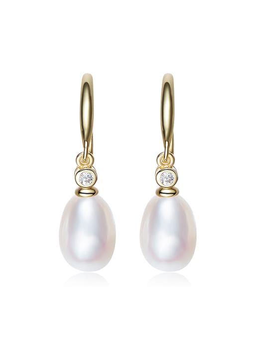 White Fashion Freshwater Pearl 925 Silver Earrings