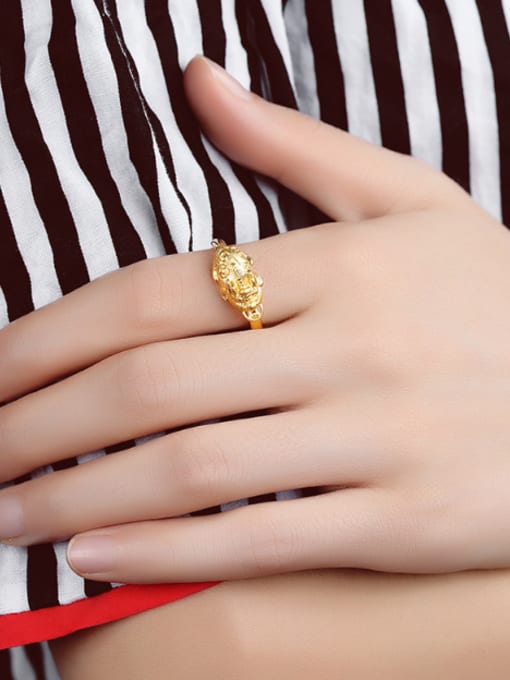 Open Sky 24K Gold Plated Personalized Opening Ring 1