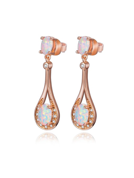 UNIENO Rose Gold Plated drop earring 0