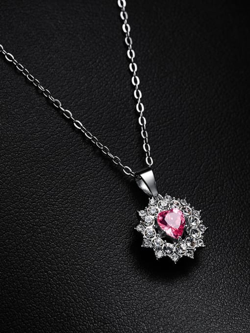 CEIDAI S925 Silver Flower-shaped Necklace 2