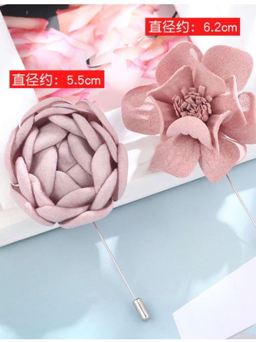 KK Alloy With Fabric art Romantic Flower Corsages/Straight pin brooch 1