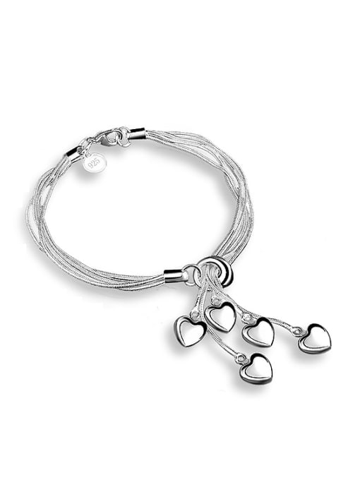 Ya Heng Fashion Hearts Copper Adjustable Bracelet