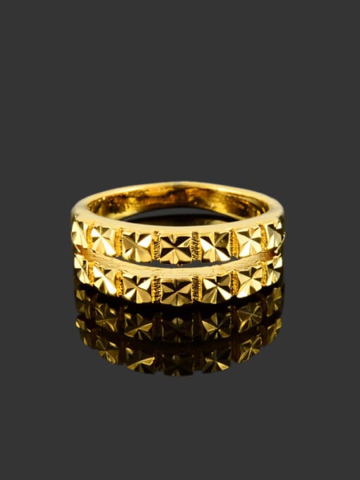 Yi Heng Da Exquisite 24K Gold Plated Double Layer Design Ring 1