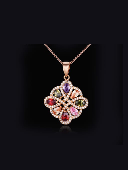 L.WIN Flower Shaped Western Style Necklace
