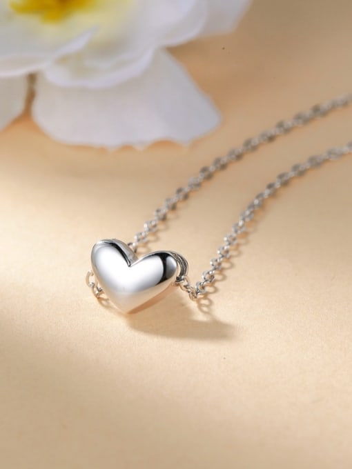 One Silver 2018 Heart Shaped Necklace 0