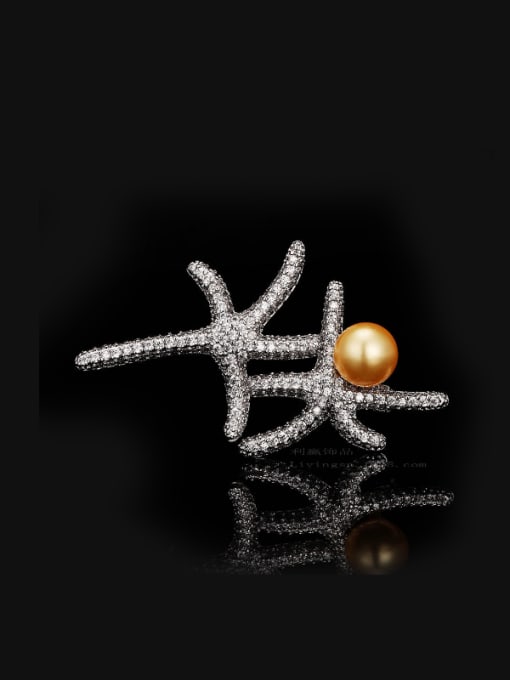 L.WIN Hand-Setting Zircons Personality Brooch 0