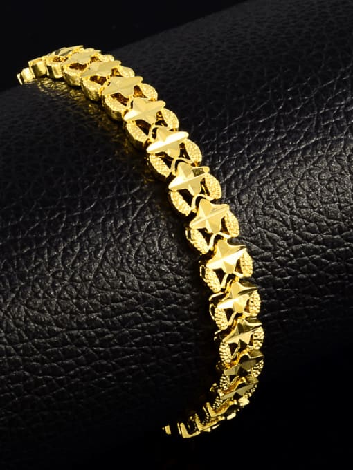 Yi Heng Da Women Creative Star Design Gold Plated Copper Bracelet 2