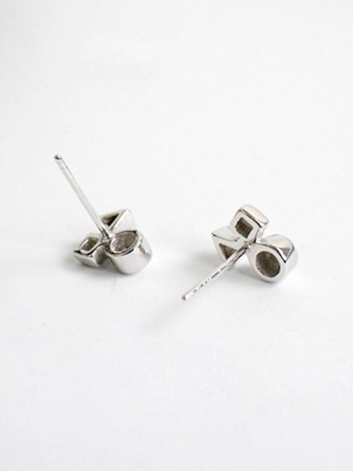 DAKA Simple Tiny Geometric Shapes Stack Silver Stud Earrings 2