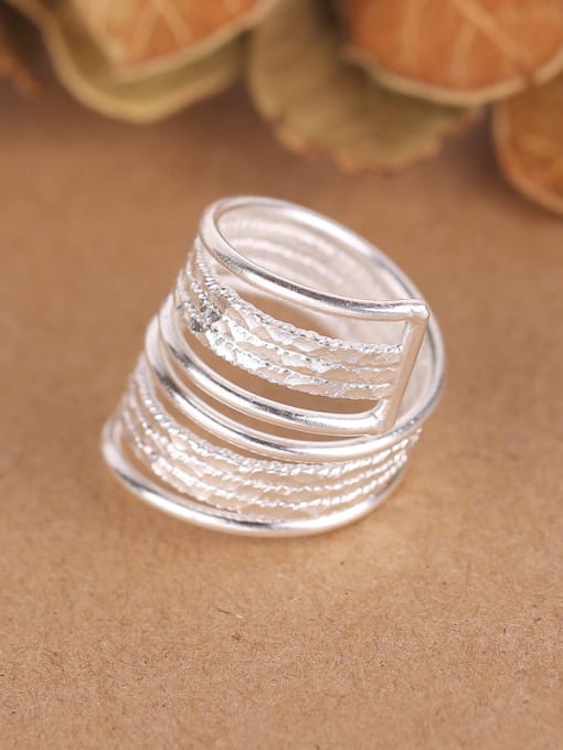 Peng Yuan Exaggerated Personalized Silver Opening Ring 1