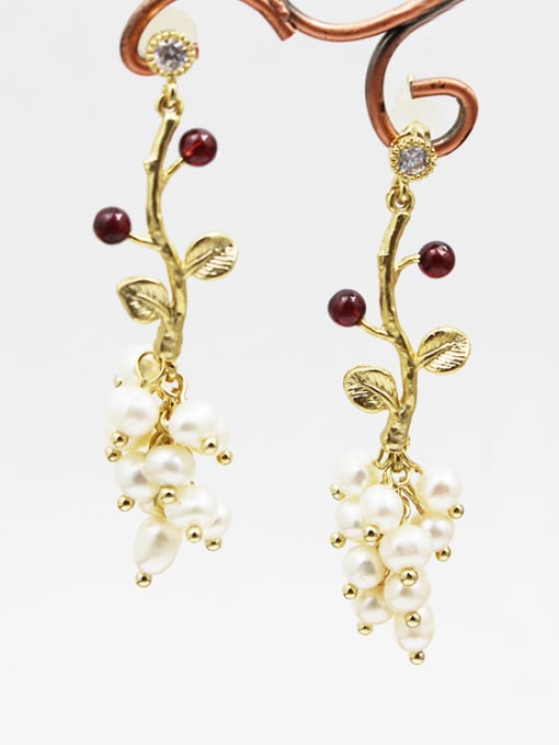 Lang Tony Women Grape Shaped Freshwater Pearl Earrings 2