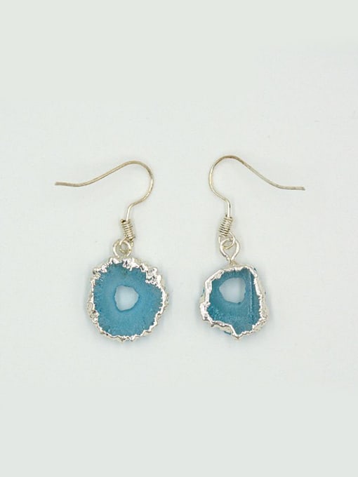 Blue Fashion Natural Irregular Crystal Women Earrings