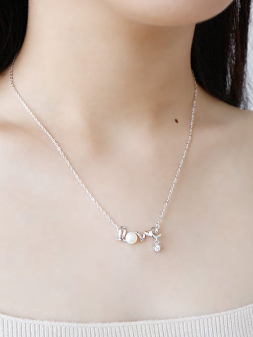 DAKA 925 Sterling Silver With 18k Rose Gold Plated Romantic Monogram & Name Necklaces 1