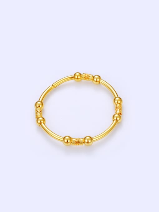 XP Copper Alloy 24K Gold Plated Classical Beads Bangle 0