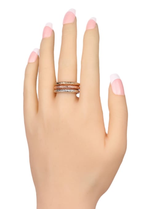 Gujin Simple Three-in-one Alloy Ring Set 1