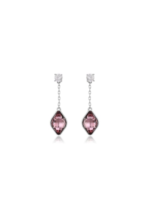 XP Copper Alloy White Gold Plated Fashion Diamond Gemstone drop earring 0