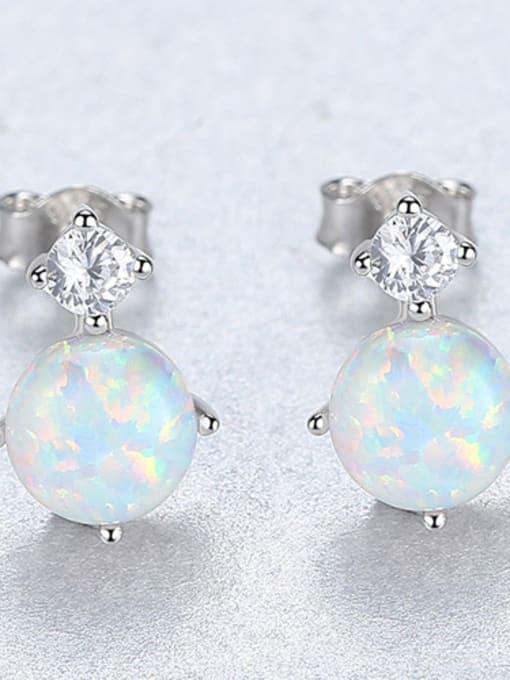 CCUI Sterling Silver Classic Mini opal with AAA grade zircon studs 3