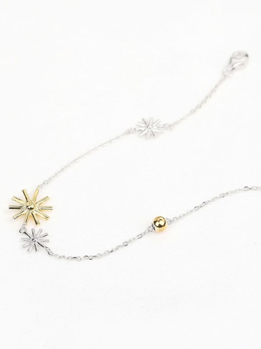Peng Yuan Simple Little Snowflake Silver Bracelet 3
