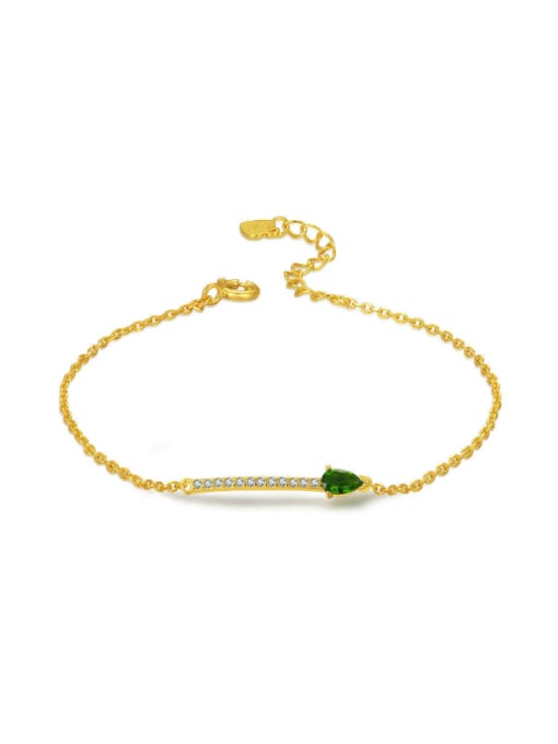 Diopside 14K Gold Simple Arrow Shaped Accessories Gold Plated Bracelet