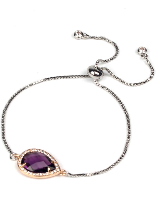 HB617-D Water Drop Glass Stones Elegant Fashion Bracelet
