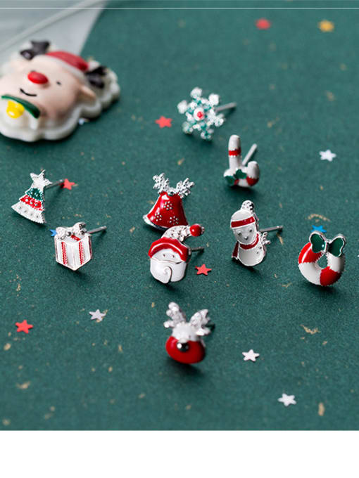 Rosh Christmas series :Sterling Silver sweet candy Christmas  lovely  Earrings 2