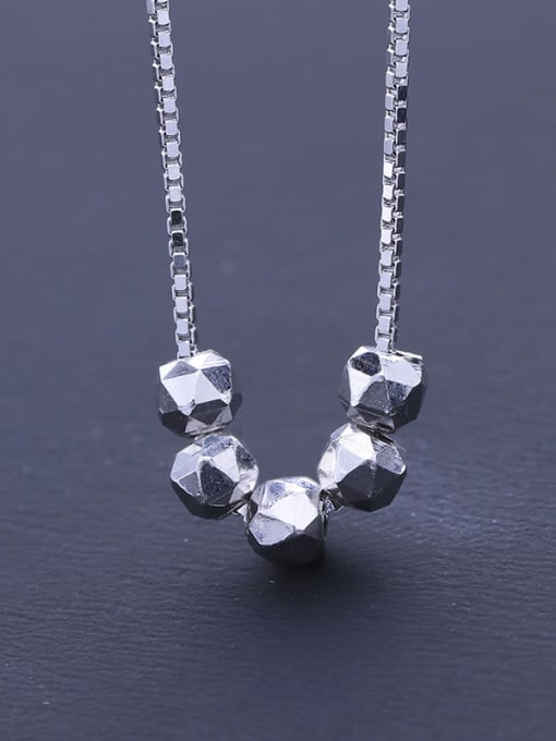One Silver S925 Silver Round Necklace 0