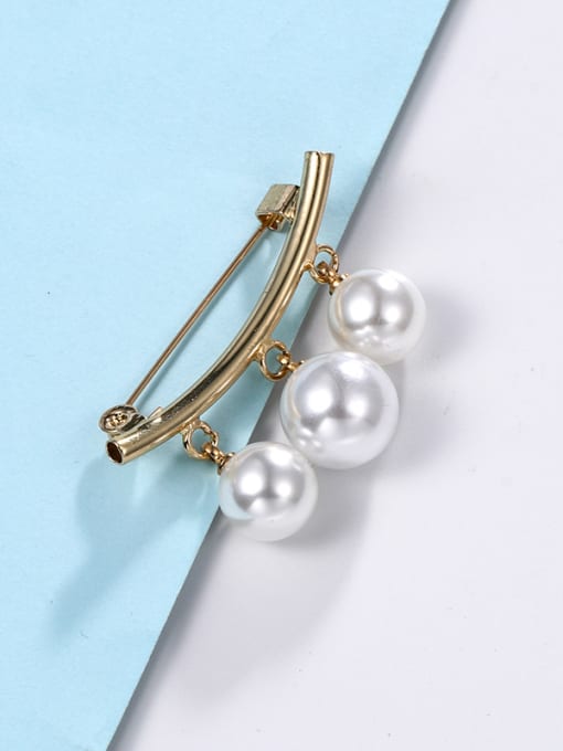 XD8753 rose Alloy With Artificial Pearl  Simplistic Irregular Brooches