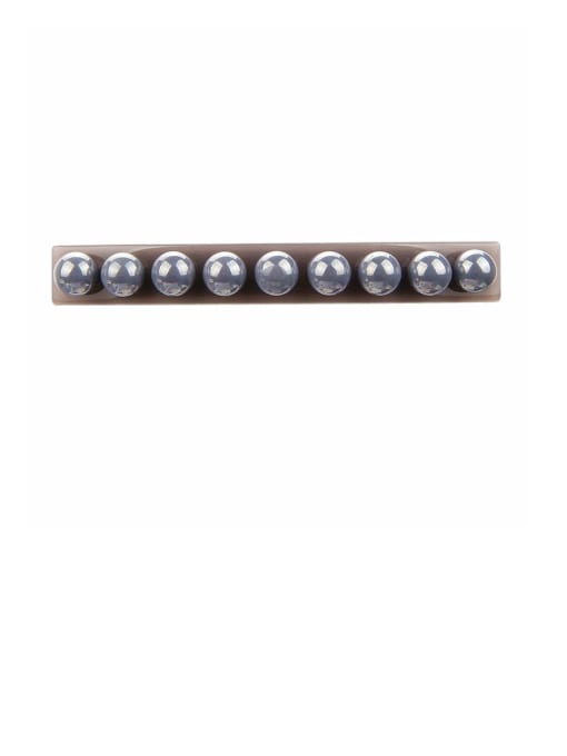 gray Alloy With Platinum Plated Fashion Round Barrettes & Clips