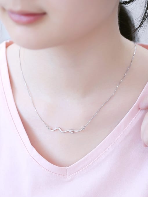 Peng Yuan Fashion Simple Silver Women Necklace 1