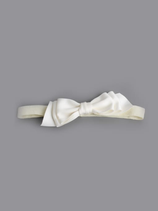 white Bow Ribbon bady headband