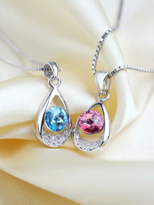 kwan Water Drop Color Shining Wedding Accessories Necklace 2