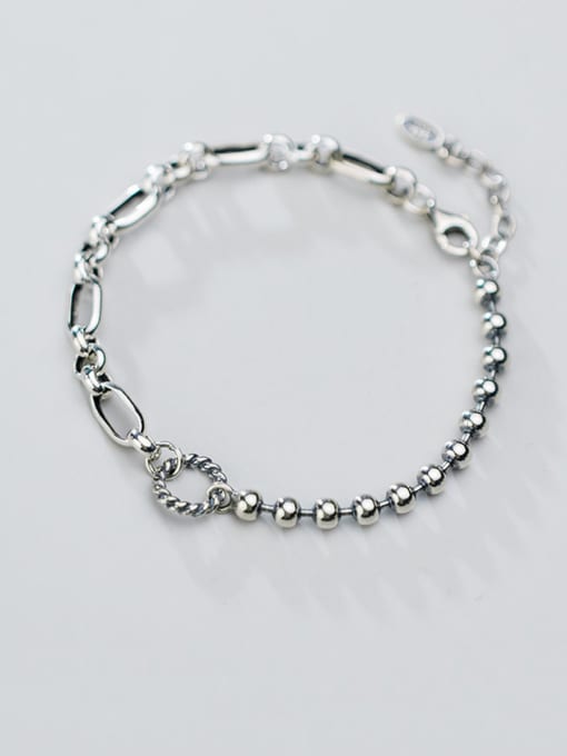 Rosh 925 Sterling Silver With Antique Silver Plated Vintage Round Bracelets