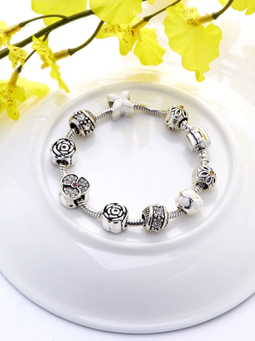 Ronaldo Women Personality Flower Shaped Enamel Bracelet 2