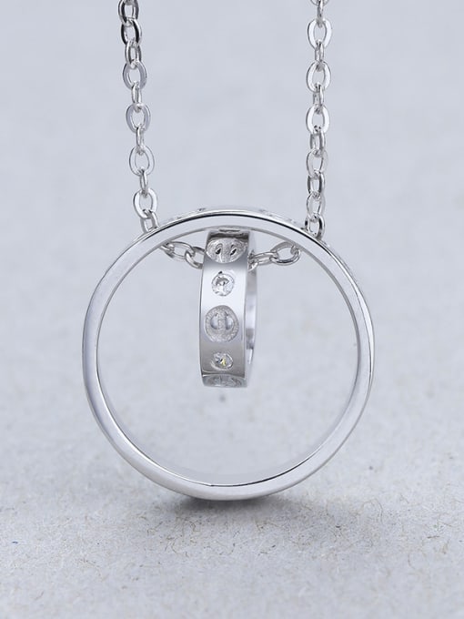 One Silver 925 Silver Round Necklace 2