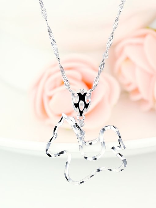 One Silver Trendy 925 Silver Horse Pendant 1