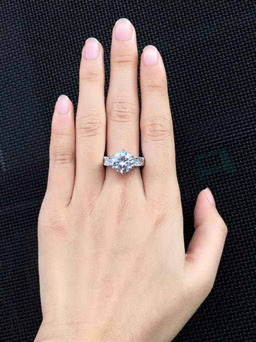ZK AAA Zircons Luxury Engagement Ring 1