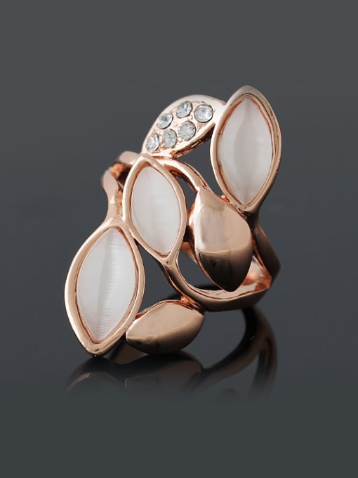 Wei Jia Fashion Oval Opal stones Rhinestones Alloy Ring